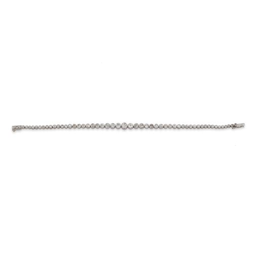 PULSERA RIVIERE DE PLATINO Y DIAMANTES
