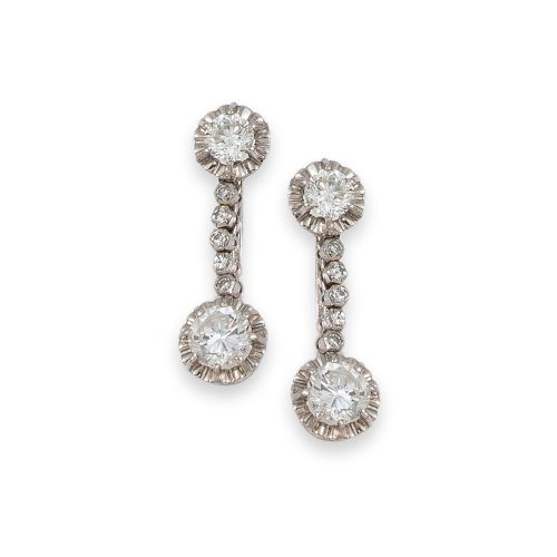PENDIENTES DE ORO Y DIAMANTES
