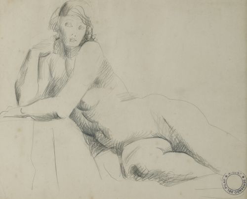 SERVANDO DEL PILAR, "Desnudo", Grafito sobre papel