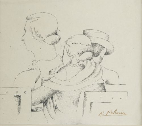 BENJAMÍN PALENCIA, "Tres figuras", c.1925, Tintas sobre pap
