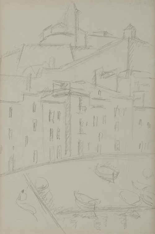 ATRIBUIDO A MIGUEL VILLA BASSOLS, "Paisaje de Ibiza", 1960,
