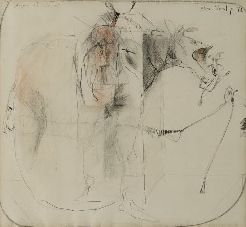 MON MONTOYA, "Sigue el circo", 1971, Tintas y lápiz de colo