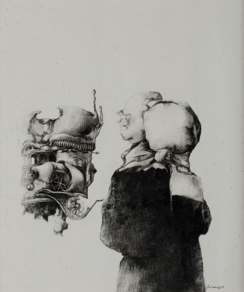 JOSÉ HERNÁNDEZ, "Sin título", 1969, Tinta y lápiz sobre pap