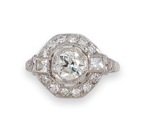 SORTIJA DE PLATINO CON DIAMANTE