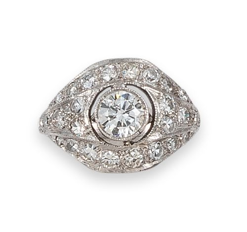 SORTIJA DE PLATINO CON DIAMANTES