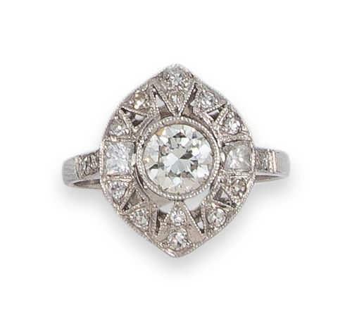 SORTIJA DE PLATINO CON DIAMANTES