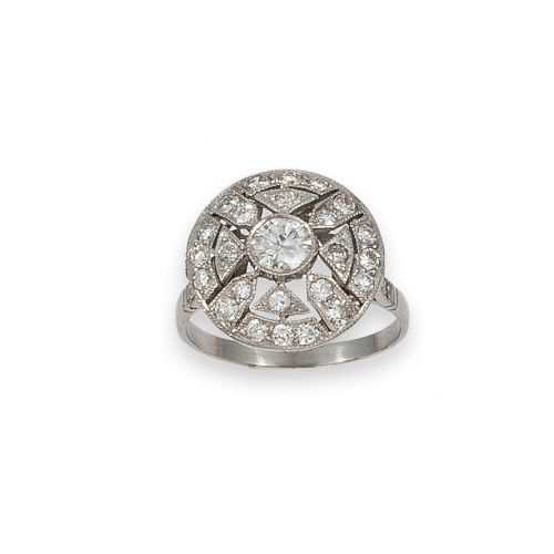 SORTIJA DE PLATINO CON DIAMANTES