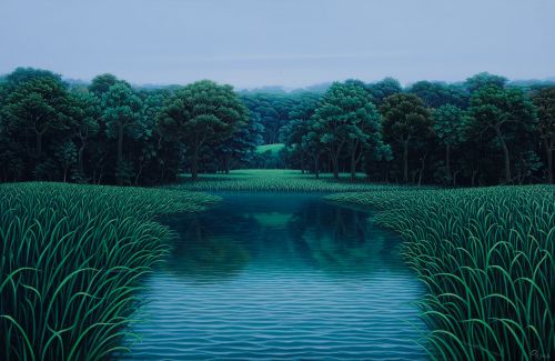 POZAS (RENE MONZON RELOVA) , "Lejanía", 2005, Óleo sobre ta