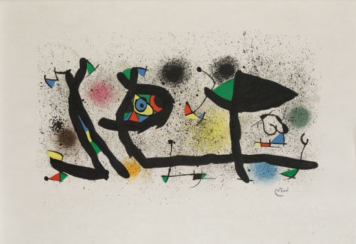 JOAN MIRÓ, "Sculptures", 1974, Litografía sobre papel