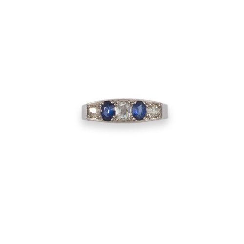 TRESILLO ART DECO DE PLATINO Y DIAMANTES