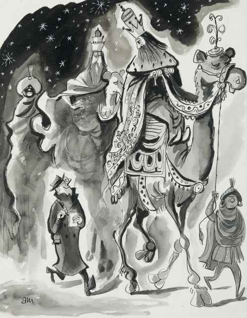 ANTONIO MINGOTE, "Entrevista a los Reyes Magos", Tinta sobr