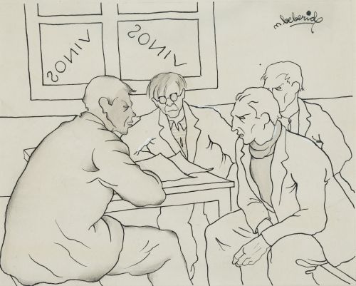 NORBERTO  BEBERIDE, "Una banda de mangantes", Tinta y aguad