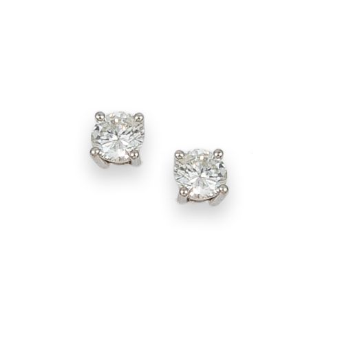  PENDIENTES DORMAILONAS DE ORO BLANCO CON DIAMANTES