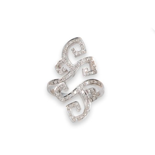 SORTIJA DE ORO BLANCO CON DIAMANTES