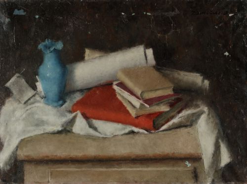 RICARDO  ZAMORANO, "Bodegón", 1946, Óleo sobre lienzo