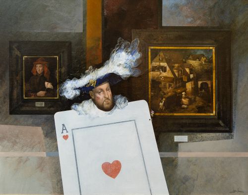 MANUEL  LÓPEZ HERRERA, "Jorge V", Óleo sobre lienzo