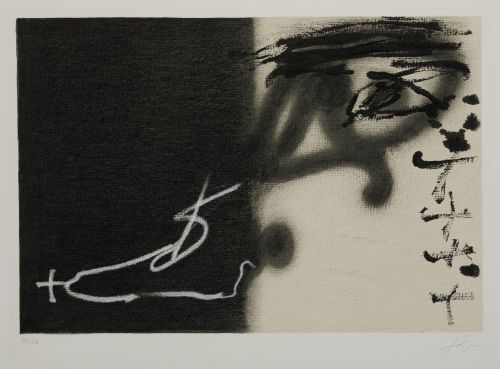ANTONI TÀPIES, "Divisé", 1983, Litografía sobre papel Arche