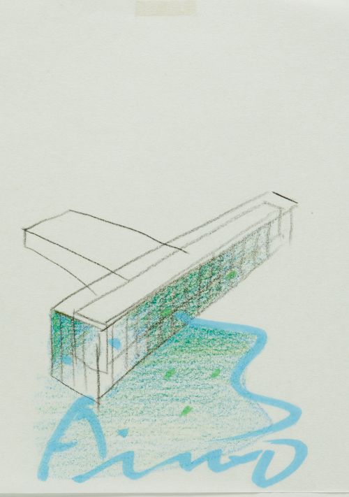 TADAO ANDO, "Sin título", Cuatro tintas sobre papel