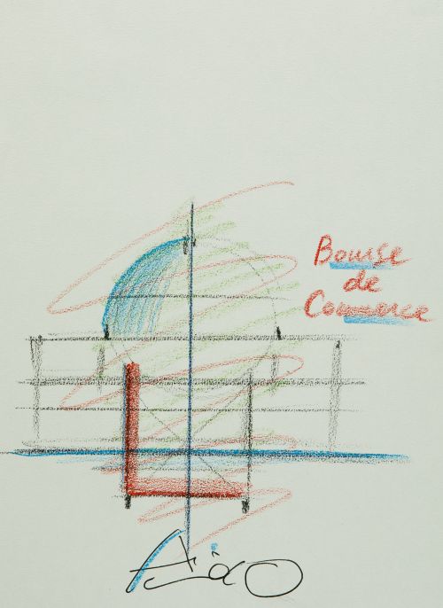 TADAO ANDO, "Sin título", Cuatro tintas sobre papel