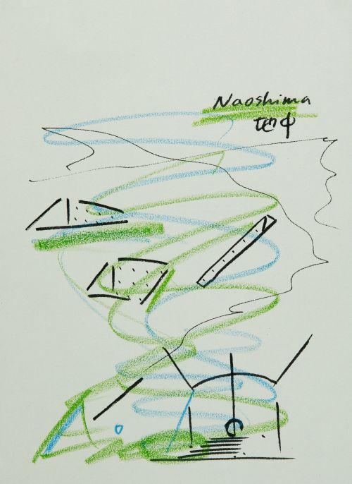 TADAO ANDO, "Sin título", Cuatro tintas sobre papel