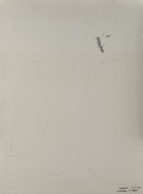 EMILIO GRECO, "Sin título", 1969, Tinta sobre papel 
