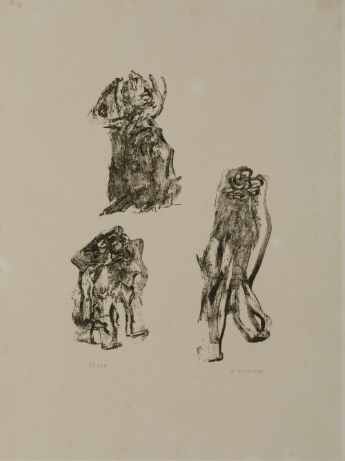HENRI MICHAUX, "Sin título", Litografía sobre papel