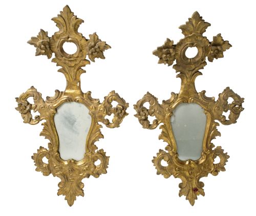 Pareja de cornucopias isabelinas, S.XIX