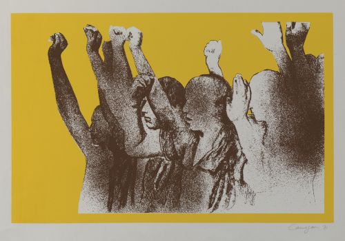 RAFAEL CANOGAR, "Composición", 1971, Serigrafía sobre papel