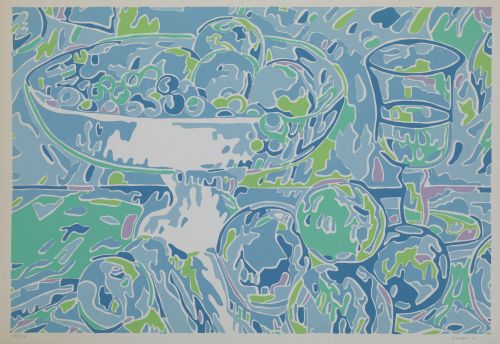 ALFREDO ALCAÍN, "Dos bodegones", 1982-1984, Dos serigrafías