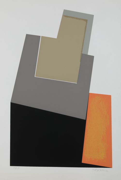 JORDI TEIXIDOR, "Sin título", 1974, Cinco serigrafías sobre