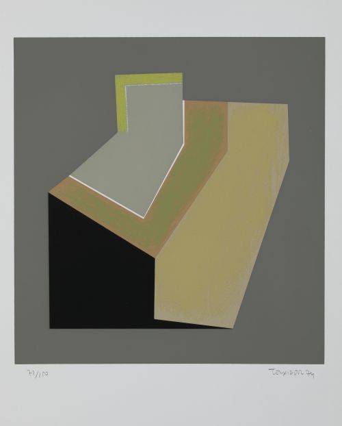 JORDI TEIXIDOR, "Sin título", 1974, Cinco serigrafías sobre