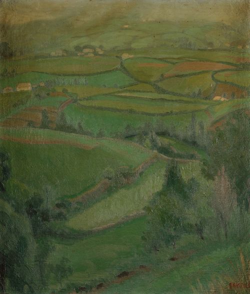 BRIONES , "Paisaje", Óleo sobre lienzo