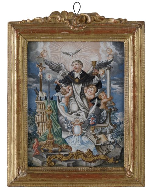 ESCUELA VIRREINAL PERUANA, "Santo Tomás de Aquino, Doctor A