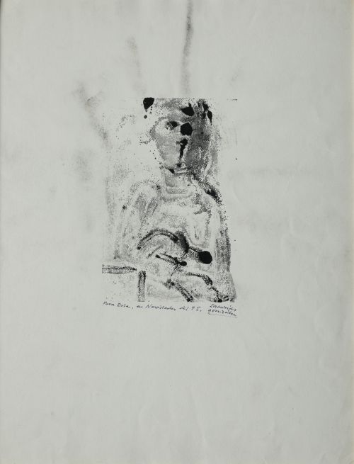 ZACARÍAS GONZÁLEZ,  "Dama en un sillón", 1975, Tinta aguada