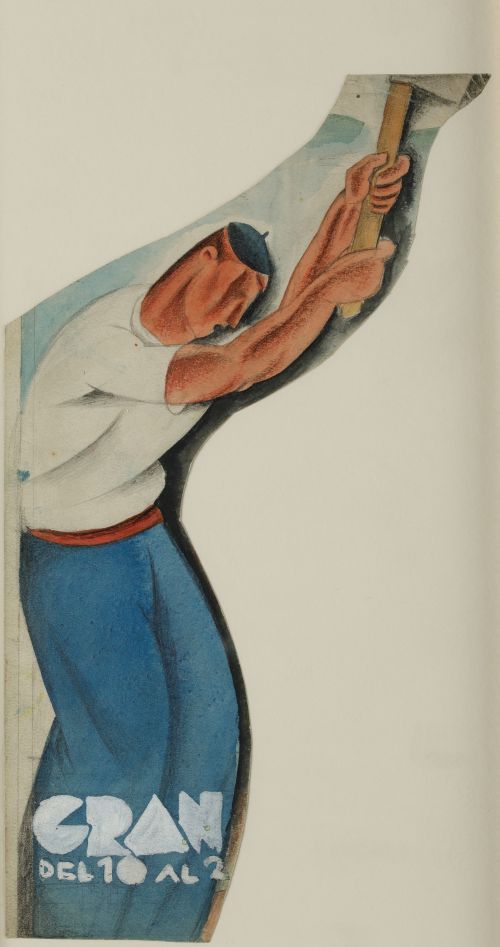 NICOLÁS  MARTÍNEZ ORTIZ DE ZÁRATE, "Aizkolari", Acuarela y