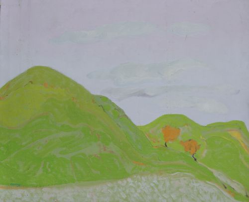 MANUEL  MARTOS, "Tierras verdes", Óleo sobre lienzo
