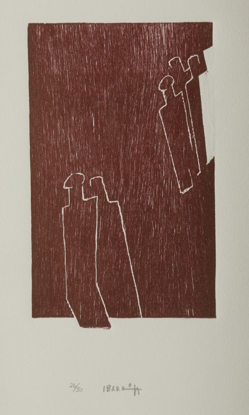 AGUSTÍN IBARROLA, "Sin título", Xilografía sobre papel