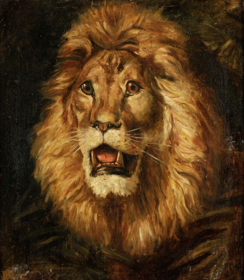 SEGUIDOR DE FILIPPO PALIZZI, "León", Óleo sobre lienzo
