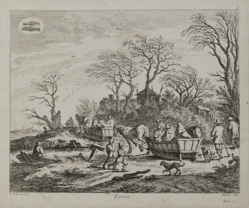 PIETER DE MOLIJN, "Los doce meses del año", Doce grabados a