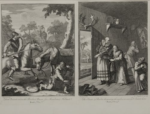 WILLIAM HOGARTH , "Seis episodios del Quijote", Seis grabad