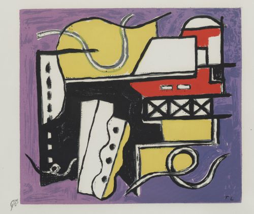 FERNAND LEGER (DESPUÉS), "Construction", Serigrafía sobre p