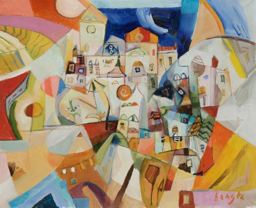 MILJENKO BENGEZ, "Motiv in Tunisa", Óleo sobre lienzo