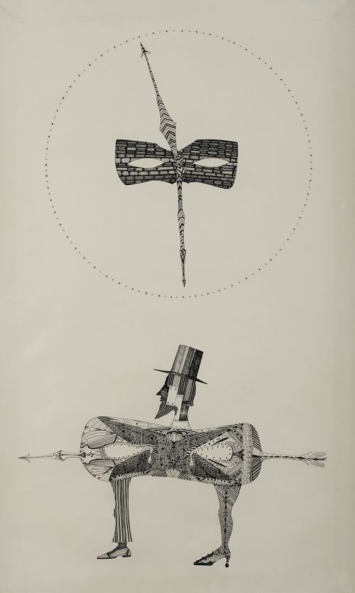 JOAN PONÇ, "Serie Lunas", 1963-1964, Tinta sobre papel