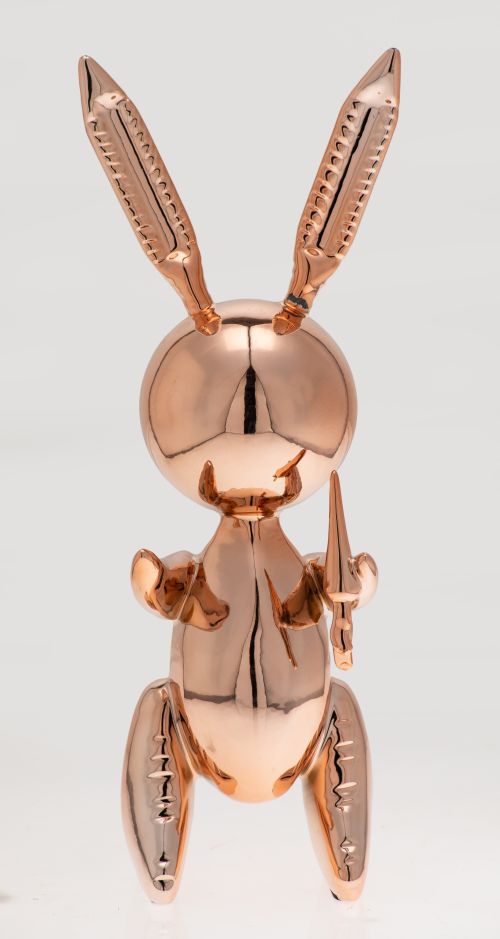 JEFF KOONS, "Rose Gold rabbit", 1991, Escultura en aleación