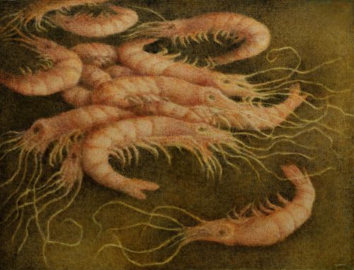 JOHN ULBRICHT, "Gambas", c. 1965, Óleo sobre lienzo