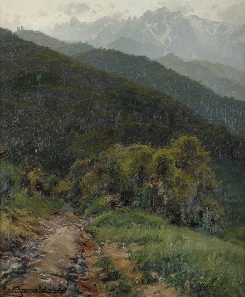 ELÍAS GARRALDA, "Santo Toribio de Liébana", Óleo sobre lien