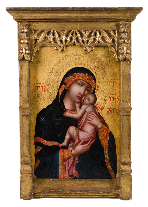 ANÓNIMO S. XV/?, "Virgen de la Ternura", Óleo sobre tabla