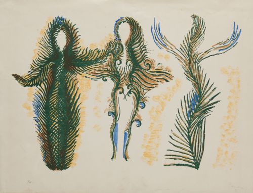 APEL-LES FENOSA, "Tres figuras", Litografía sobre papel