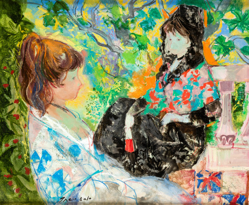EMILIO GRAU SALA, "Les espagnoles", 1971, Óleo sobe lienzo 