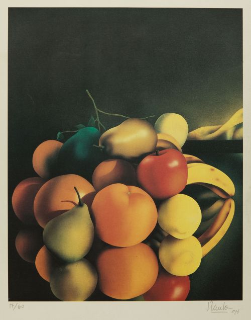 EDUARDO ÚRCULO, "Manzanas, peras y plátanos", Litografía so
